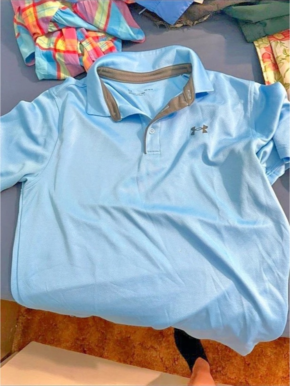Under Armour Men's Blue Short Sleeve Polo